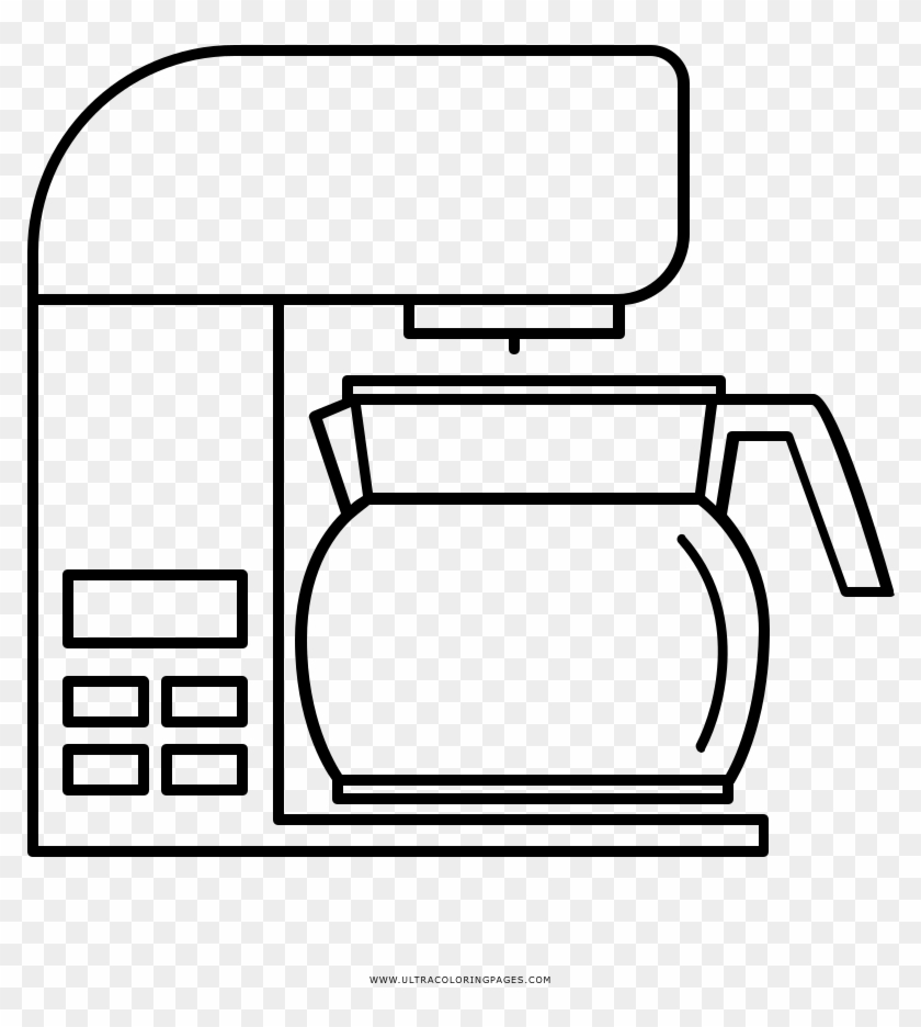 Coffee Machine Coloring Page - Line Art #1751403