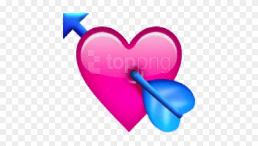 Free Png Download Ios Emoji Heart With Arrow Clipart - Ios Heart Emoji Png #1751409