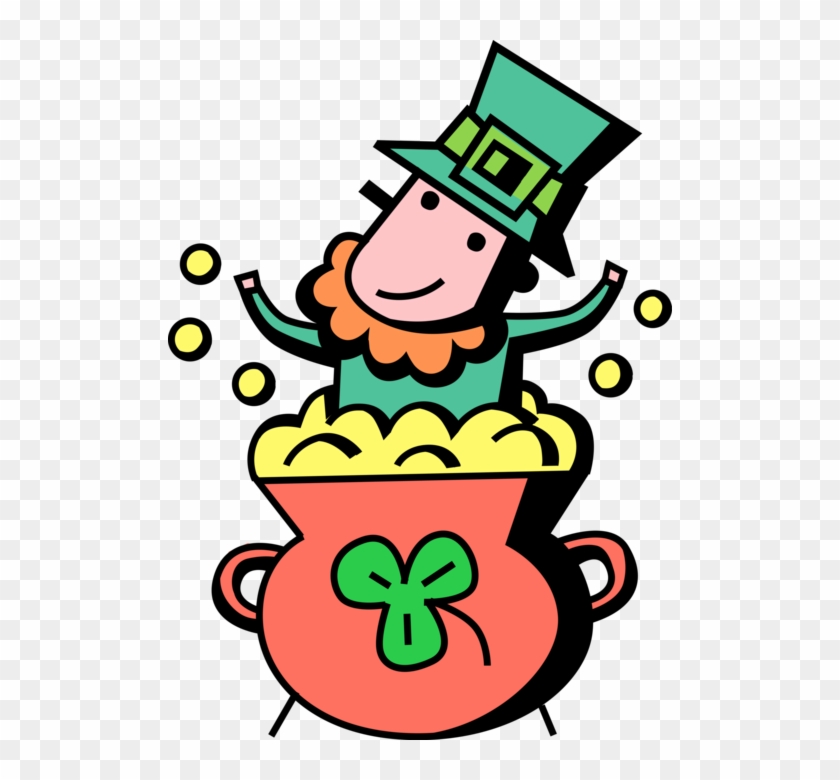 Vector Illustration Of St Patrick's Day Irish Leprechaun - Vector Illustration Of St Patrick's Day Irish Leprechaun #1751457