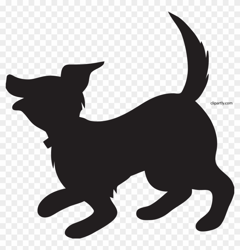 Dog Clipart Png - Small Black Cartoon Dog #1751552