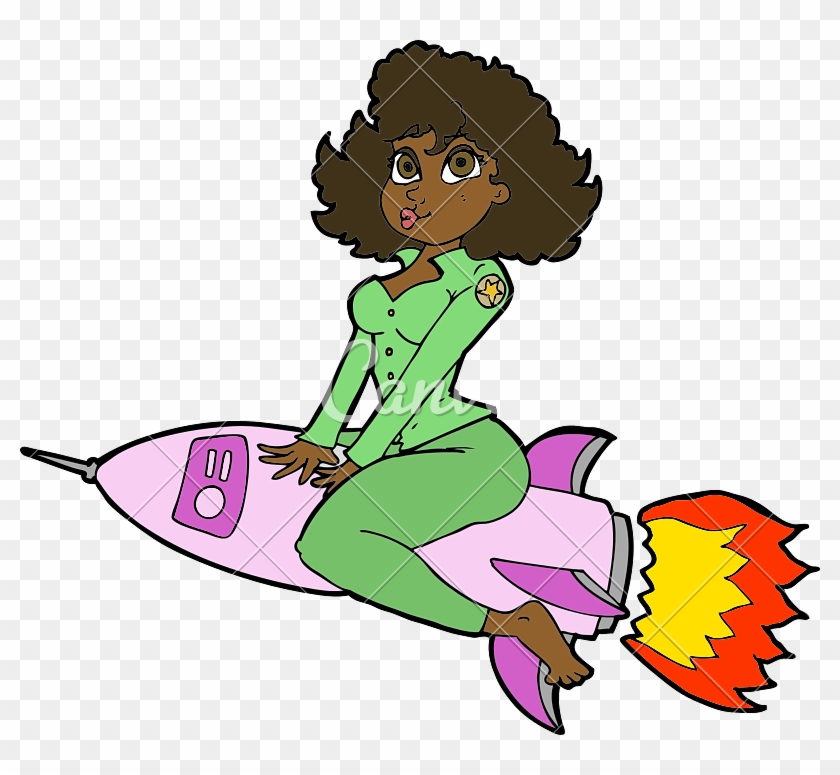 Army Pin Up Girl Riding Missile - Cartoon #1751655