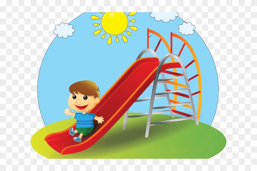 Swing Clipart Kindergarten - Slide Cartoon Png #1751945
