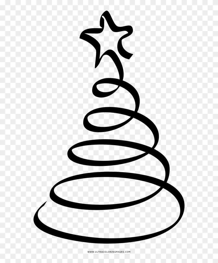 Christmas Tree Coloring Page - Line Art #1752202