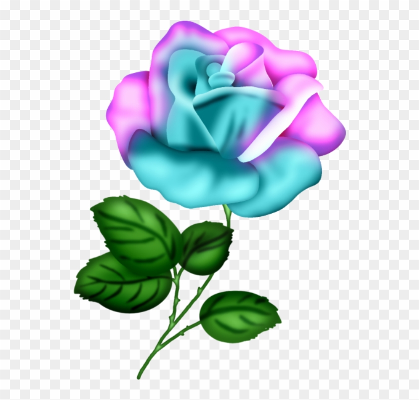 Roses,pink,roze,rosa, Decoupage, Clipart Design, Rose - Fleur Feuille Dessin Couleur #1752255