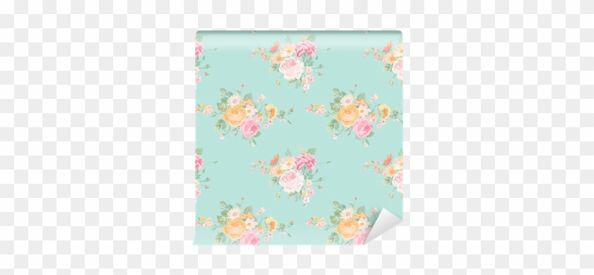 Vintage Flowers Background - Vector Floral Shabby Chic #1752259