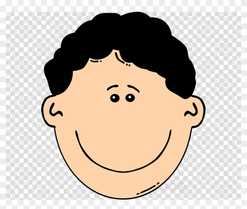 Cartoon Boys Face Clipart Clip Art - Cartoon Black Hair Man #1752446