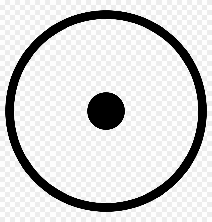 Circumpunct Or Point Within A Circle - Back Icon In Circle #1752462