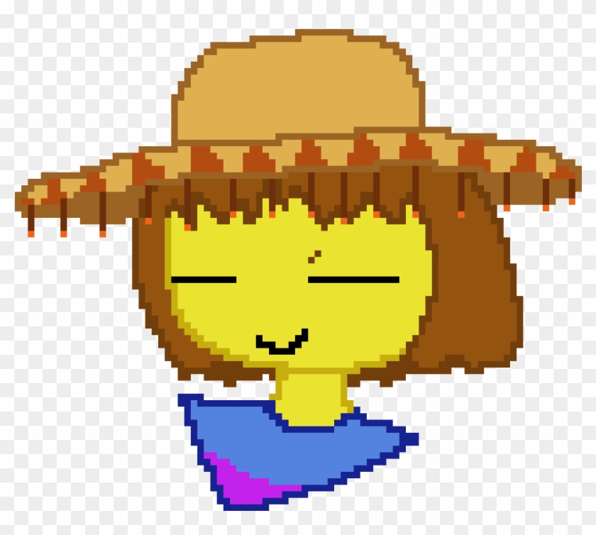 Frisk In A Art Maker - Sombrero Hat Pixel Art #1752687