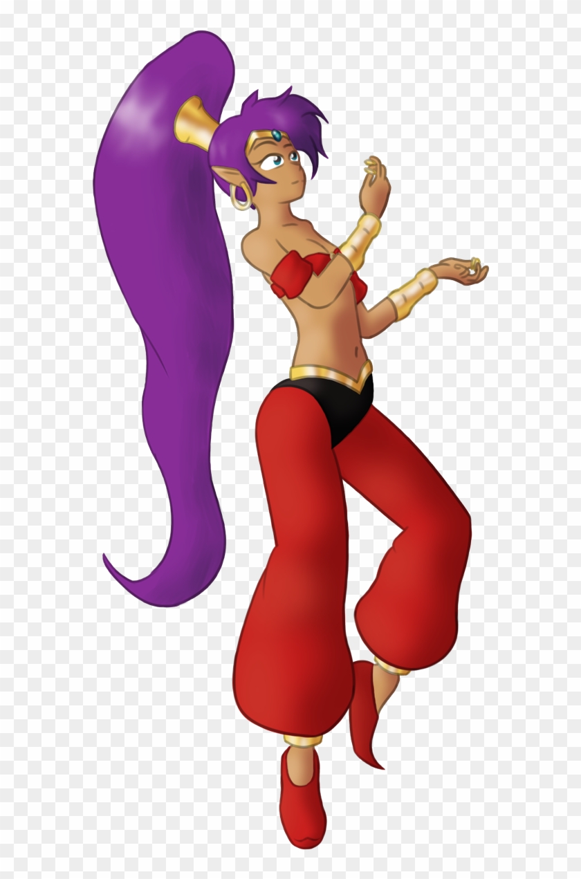 I Felt Like Drawing Shantae Pondering On How Best To - Cartoon #1752721