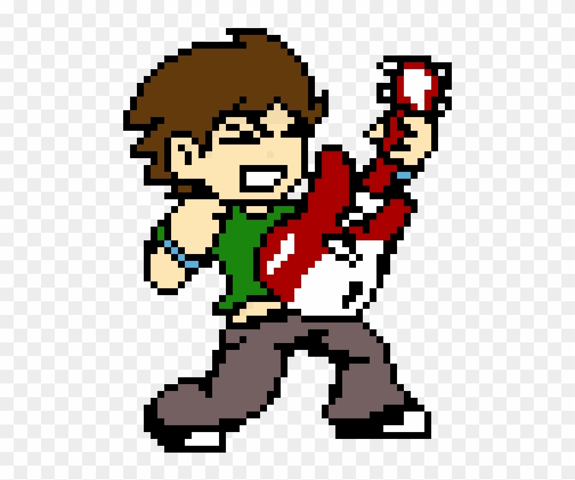 Scott Pilgrim Pixel Art Maker Scott Pilgrim Pixel Art - Anime Pixel Art Minecraft #1752722