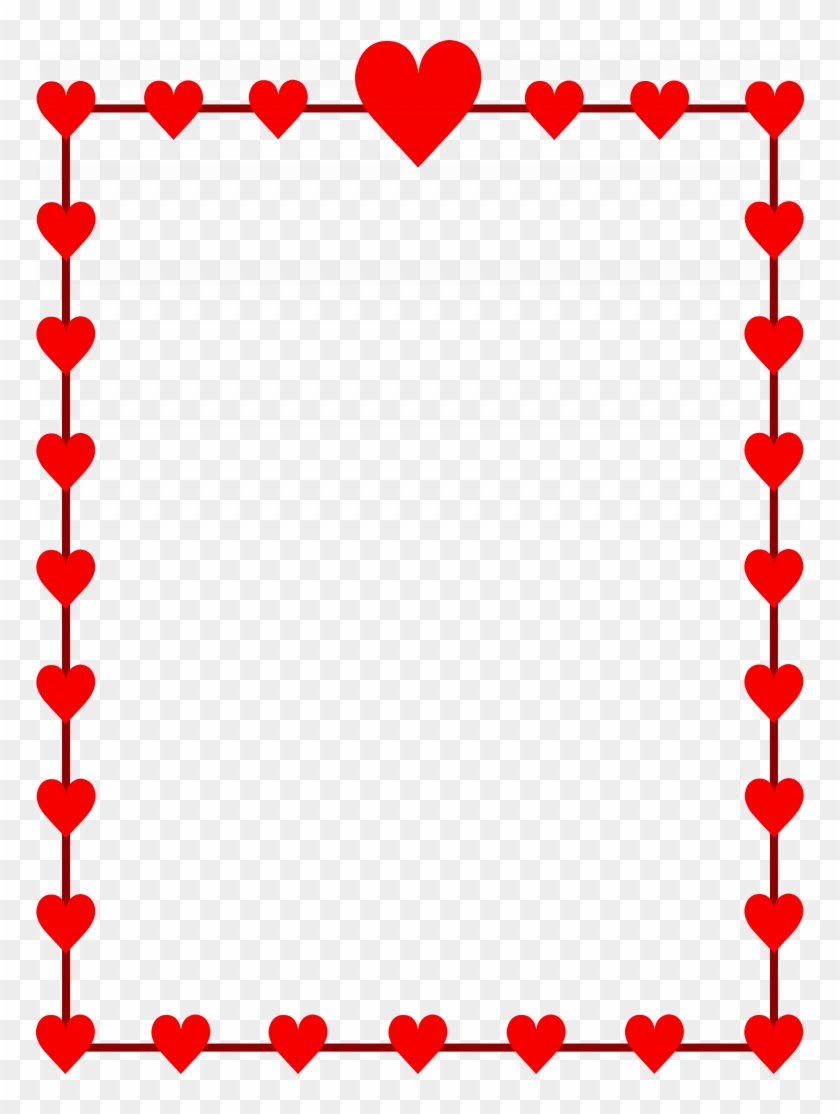 Download Valentines Borders Clip Art - Hearts Valentines Day Border #1752728