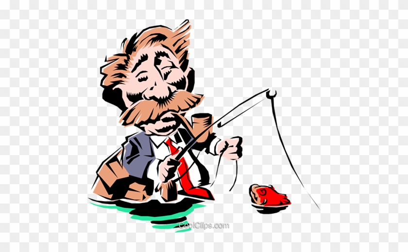 Fishing For Prospects Royalty Free Vector Clip Art - Cartoon #1752755