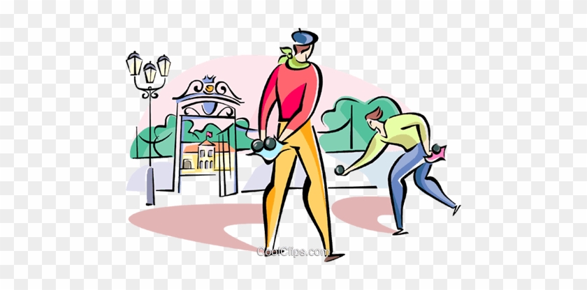 Giocando A Bocce Francesi Immagini Grafiche Vettoriali - Boules #1752836