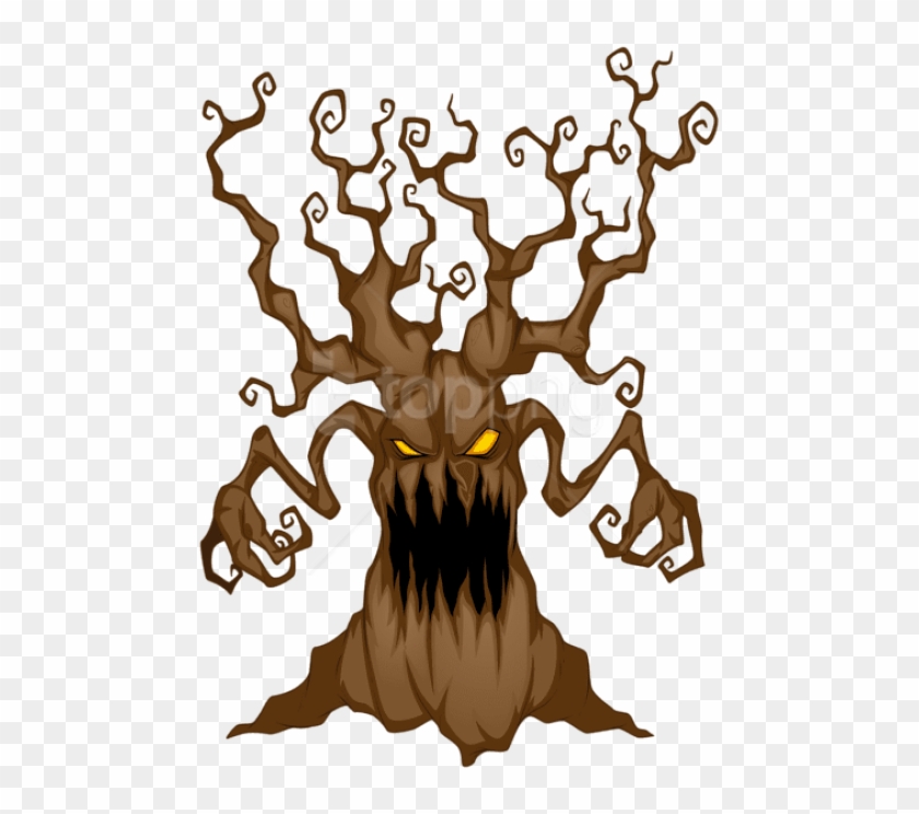 Free Png Download Halloween Scary Tree Png Images Background - Scary Tree Halloween Clipart #1752886