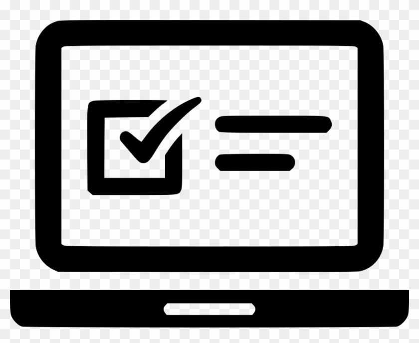 Laptop Exam Online Questionnaire Web Comments - Online Icon Png #1753262