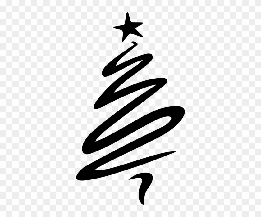 Black And White Christmas Tree Clipart 40 - Christmas Tree Svg Free #1753291