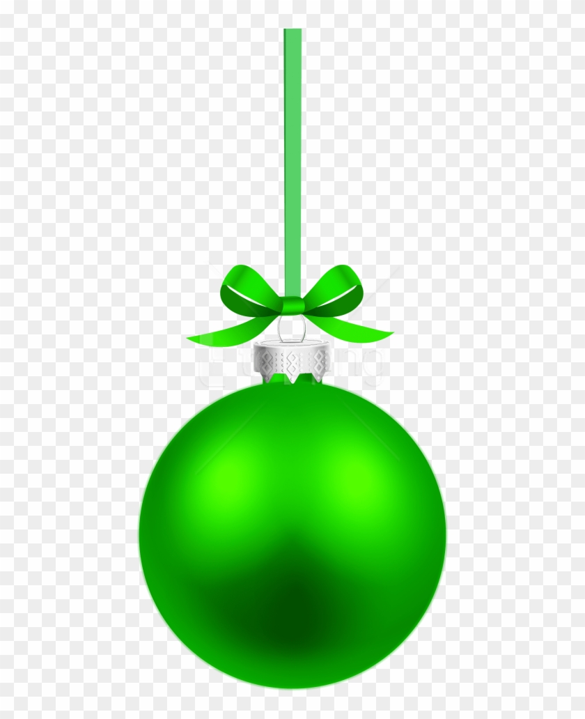 Free Png Download Green Hanging Christmas Ball Clipart - Green Christmas Ball Png #1753311