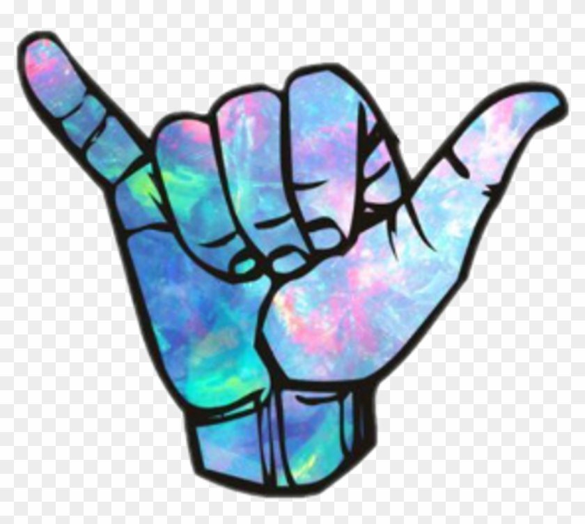 #hand #hands #mano #manos #colors #colores - Tie Dye Shaka Sticker #1753445