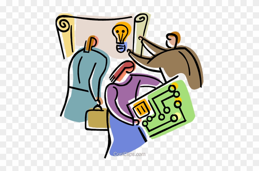 Man And Woman Coming Up With An Idea Royalty Free Vector - Man And Woman Coming Up With An Idea Royalty Free Vector #1753459