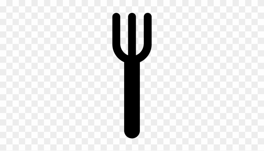 Fork Black Silhouette Of Kitchen Eating Utensil Vector - Icono Tenedor #1753687