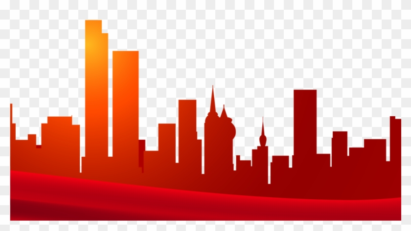 Beijing Silhouette At Getdrawings Com Free For - Red City Background Transparent #1753718
