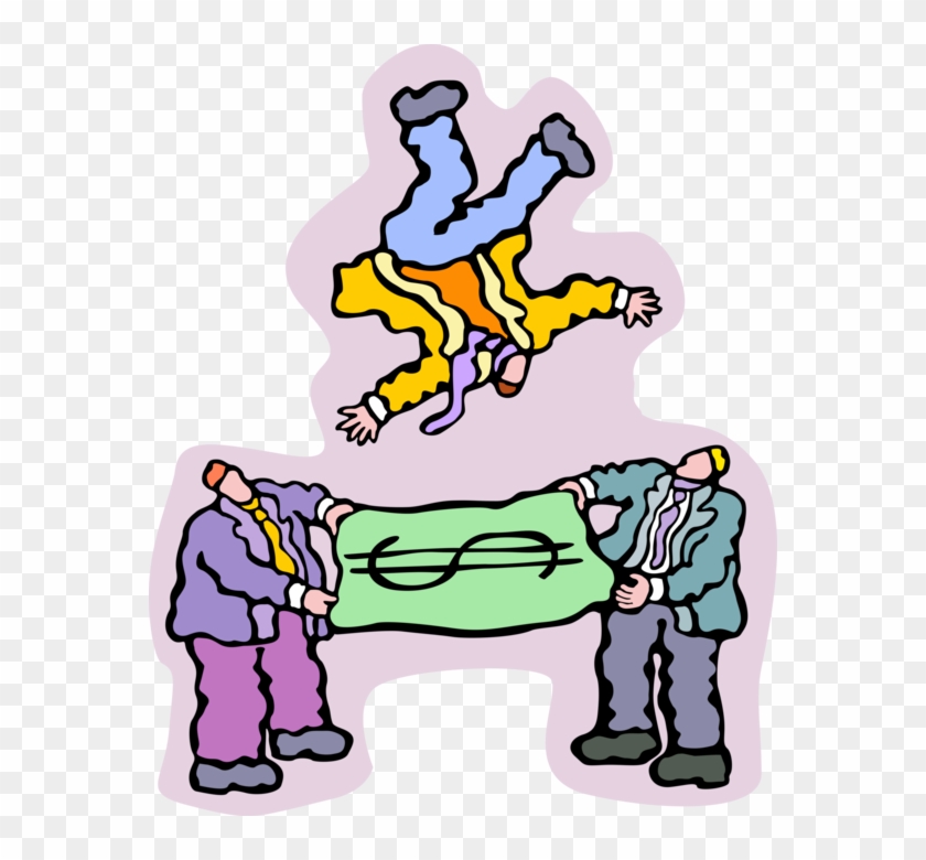 Vector Illustration Of Businessmen Flip Colleague In - Vector Illustration Of Businessmen Flip Colleague In #1753794