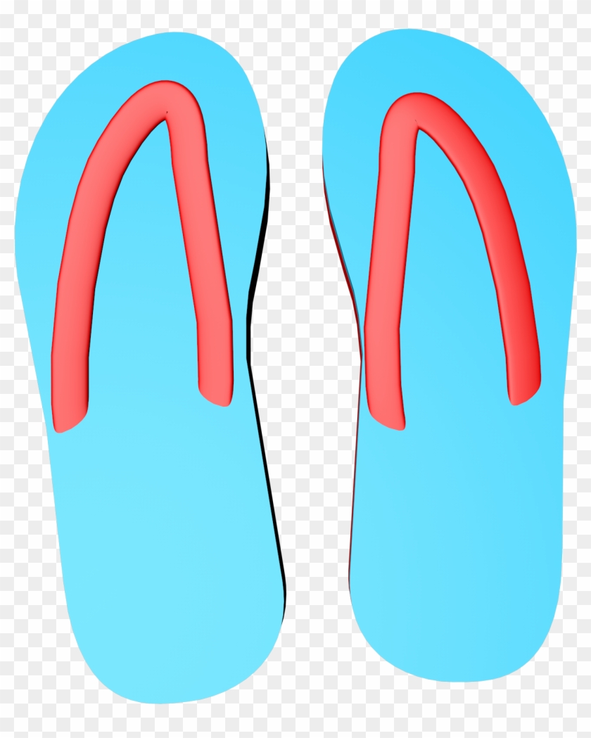 C4d Simple Blue Red Flip Flop Poster - Flip-flops #1753812