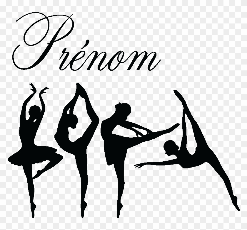 Stickers Prenom Personnalise 4 Ballerines Ambiance - Dance Stilizzato #1753831