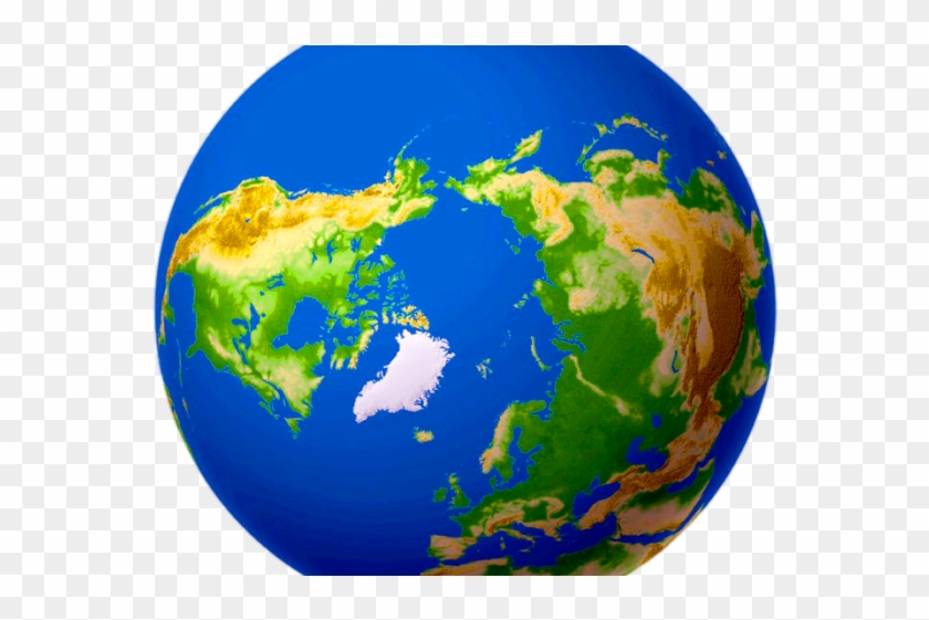 World Map Clipart Earth Map - North Pole Globe View #1753920