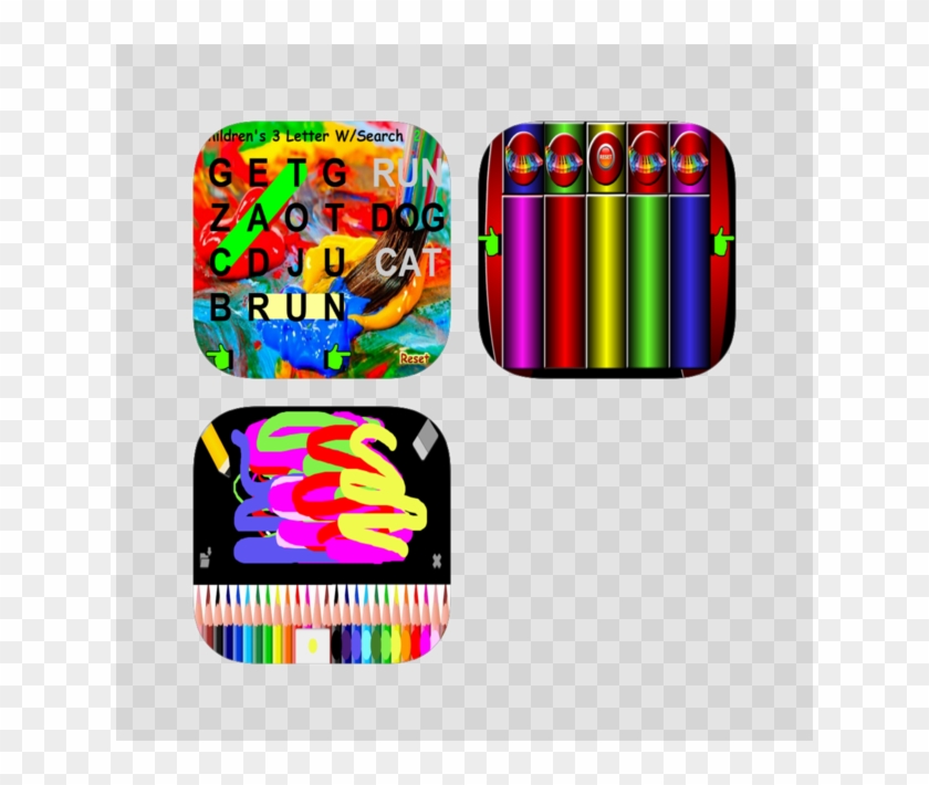 Kids Neon Paint, Kids 3 Letter Word Search, Kids Neon - Kids Neon Paint, Kids 3 Letter Word Search, Kids Neon #1753964