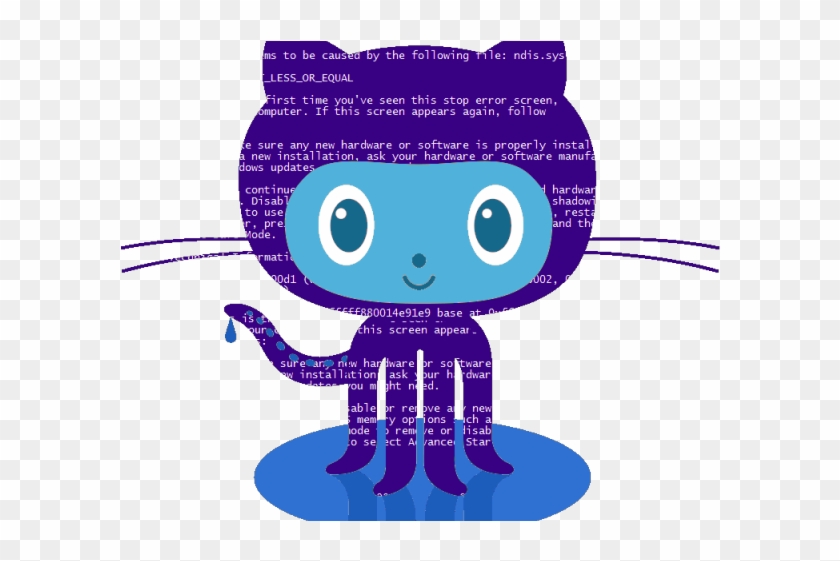 Github Clipart Octocat - Blue Screen Of Death #1754182