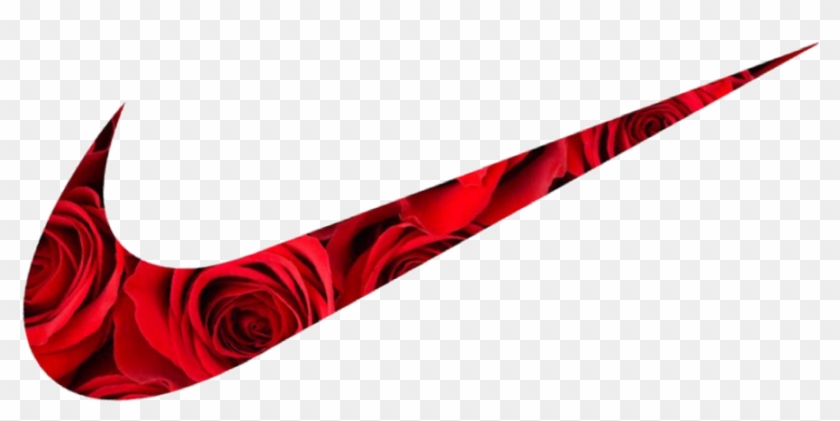 #sticker #nike #doubleexposure #justdoit #logo #rose - Nike Sign With Roses #1754221