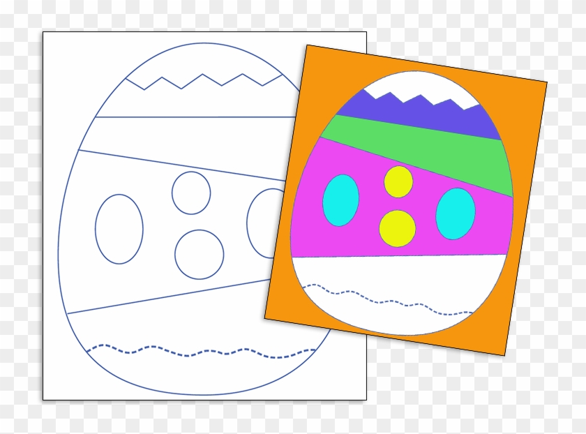 Easter Egg Coloring Template - Circle #1754292