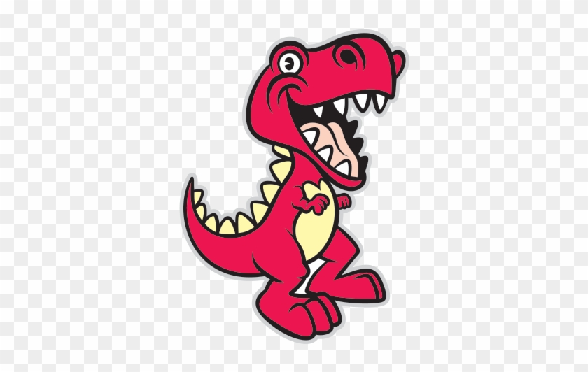 Printed Red Dino Stickers Factory Trex - Cartoon T Rex Head #1754355