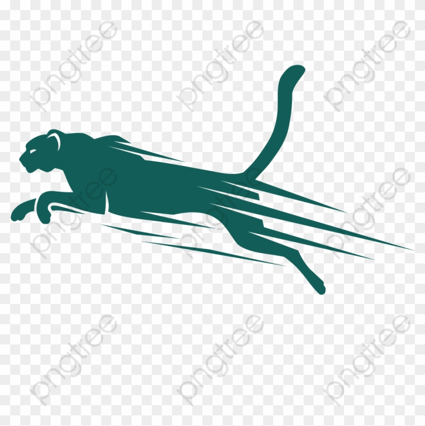 Running Cheetah Png Clipart - Cheetah Running Drawing Vector #1754363