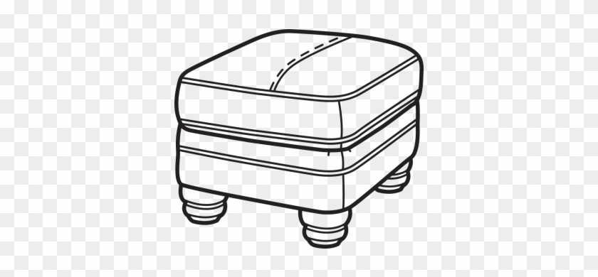 Bay Bridge Nuvoleather Ottoman Without Nailhead Trim - Ottoman Clipart #1754453