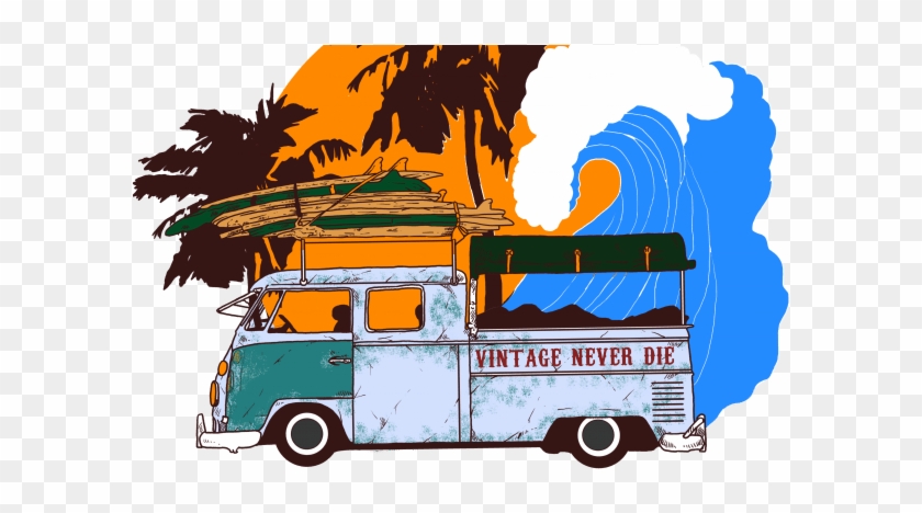 Beach Vintage Buy T Shirt Design - Volkswagen Type 2 #1754478