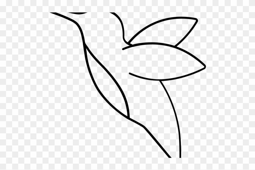 Hummingbird Clipart Flower Drawing - Line Art #1754518