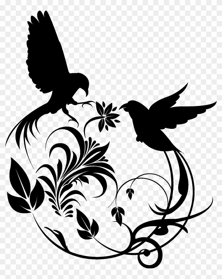 Birds Swirl Silhouette Cameo Pinterest Bird And Ⓒ - Design For Power Point #1754545