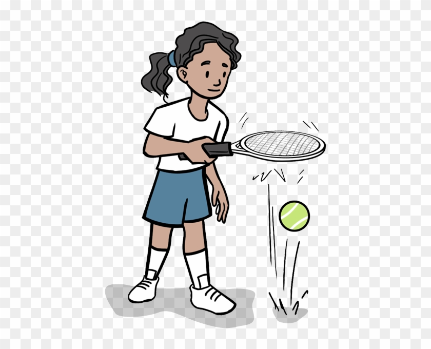 Tennis Clipart Ready Position - Cartoon #1754711