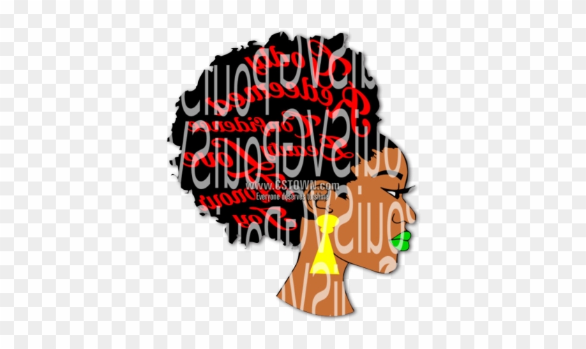 Fashion Afro Word Art Natural Hair Vinyl Iron On Transfer - Poster #1754863