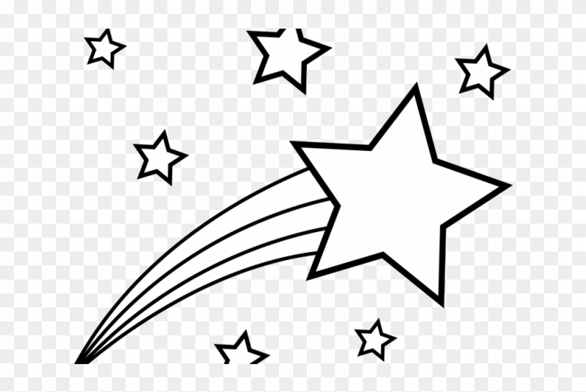 Drawn Falling Stars Amazing - Black Shooting Star Clipart #1755399