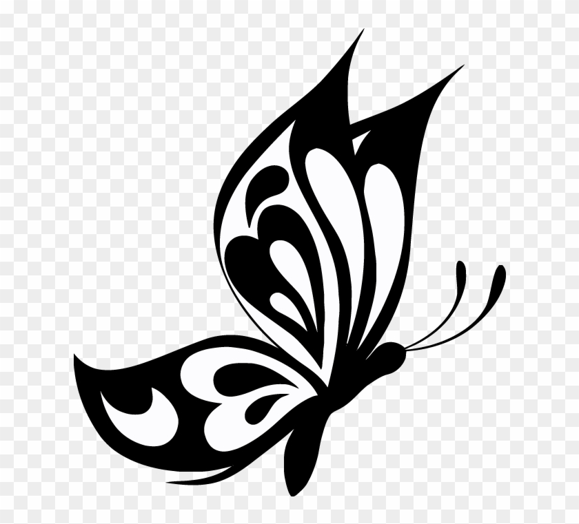 Elegant Butterfly Vector Images An Images Hub - Butterfly Png Black And White #1755494