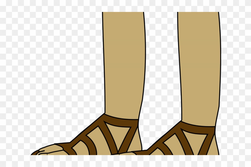 Shoes Clipart Sandal - Foot In Sandal Drawing #1755659