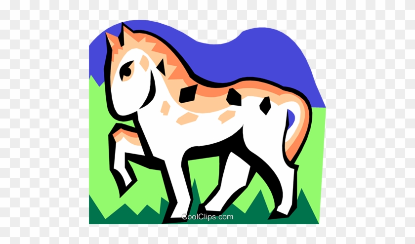 Stylized Horse Royalty Free Vector Clip Art Illustration - Stylized Horse Royalty Free Vector Clip Art Illustration #1755948