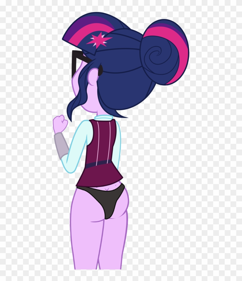 Solywack, Black Underwear, Buttcrack, Clothes, Crystal - Mlp Eg Sci Twi Vector #1756347