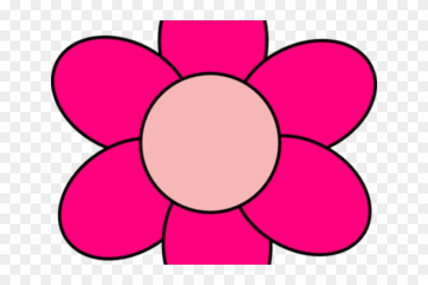 Color Clipart Pink - Png Pink Flower Cartoon #1756422