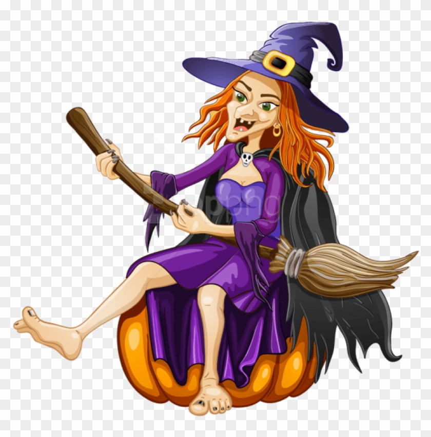 Free Png Download Halloween Witch With Pumpkin Png - Clipart Halloween Witch #1756726