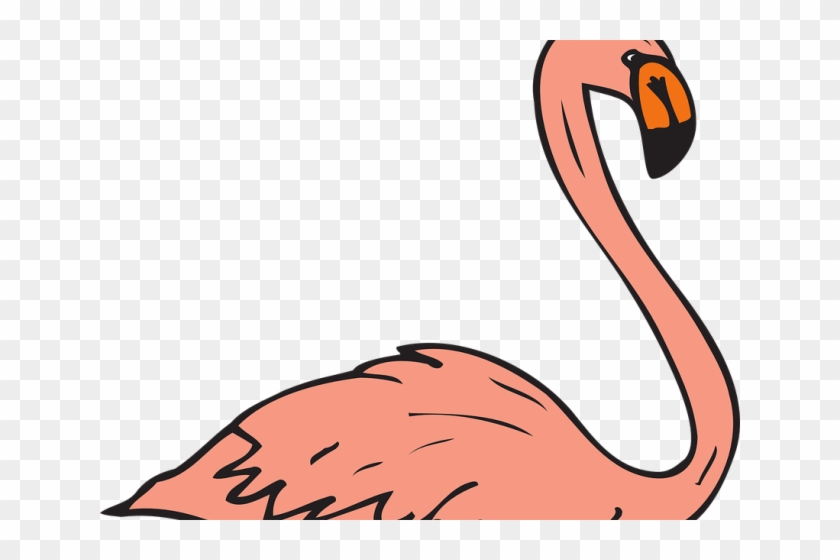 Flamingo Clipart Wings - Flamingo Swimming Clipart #1756812