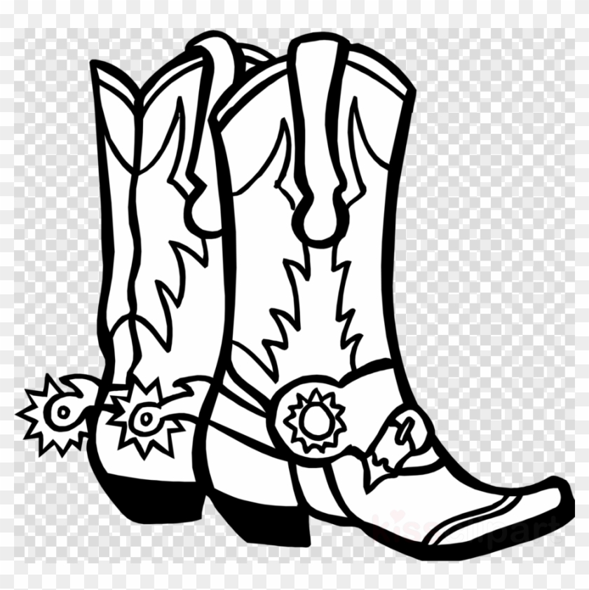Cowboy Boots Coloring Page Clipart Colouring Pages - Cowboy Boots Drawing Free #1757536